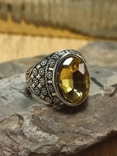 Damen Ring in Silber Gr 53 großer Stein auffällig Elegant groß Arabisch Orient