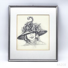 Vintage Bleistift Zeichnung m. Bilderrahmen - Bilder & Rahmen Köder Einrahmungen