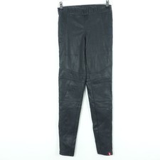 EDC BY ESPRIT Kunstleder Hose Biker Schwarz Gr. S 