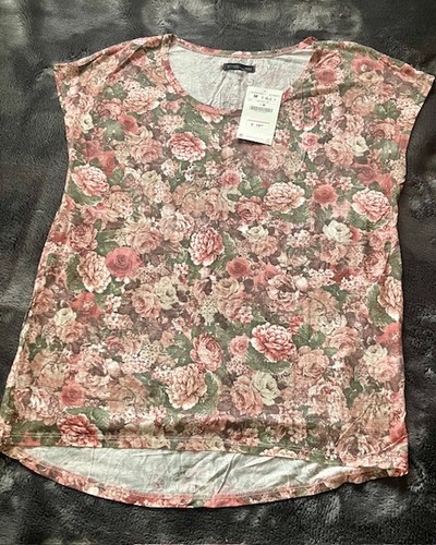 Zara bluse top leinen - m,,