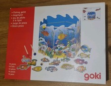 Goki Angelspiel Magnet Holz Spiel Fische Angeln Fischfang Kinderspiel