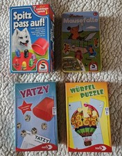 4 Spiele Reisespiel - Mausefalle,Yatzy,Spitz pass auf