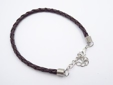 Damen Armband Leder geflochten