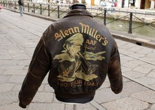 Herren bomber Lederjacke