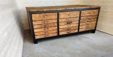 Kücheninsel aus alter Werkbank mit 36 Schubläden Unikat Luxus Designstück 