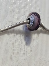 Original Pandora Murano Lila Facetten f. Armband mit Makel