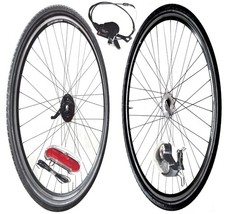 Laufradsatz 28 Zoll mit Hinterrad Alfine 11 + Vorderrad Nabendynamo + Lampenset