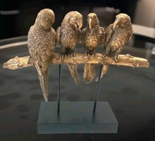 Xxl skulptur papageien gold - xxl,