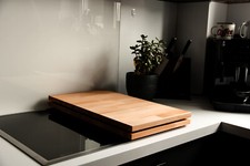 Zweiteilige Herdabdeckung aus