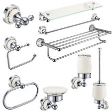 Nostalgie Landhausstil Bad-Accessoires Serie Keramik Handtuchhalter WC-Papier