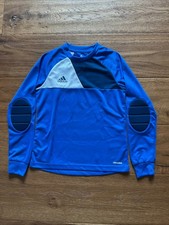 Torwarttrikot Kinder 140, adidas, Blau-Schwarz, Climalite, Langarm