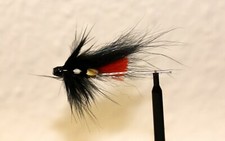 3 Tubenfliegen schwarz/klassisch für Lachs und Meerforelle handgebunden