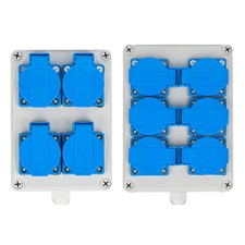 KOMBI WANDSTECKDOSE 4x 230V 6x