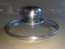 Steinbach Glas Topf/ Pfannendeckel rund Edelstahlrand, -Griff, -Lüftung 12,5cm.