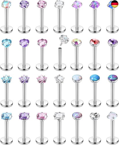 28pcs nasenpiercing stecker - nasenpiercing,