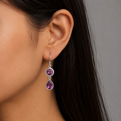 925 silber amethyst edelstein - silber,