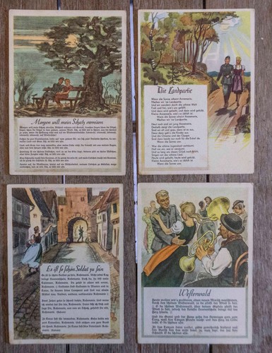 Postkarten mit soldatenlieder - postkarten,