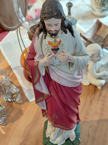 Alte heiligenfigur herz jesus - alte,
