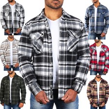 Herren Karo Flanellhemd Carisma Holzfäller Hemd warm kariert regular fit 8615