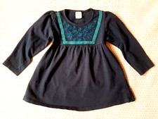 ALANA Tunika Folklore-Bluse Gr.86 Hängerchen mit Stickerei & Spitzenborte