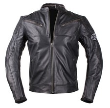 tschul motorradjacke herren echt leder schwarz Größe 50 Modell 630