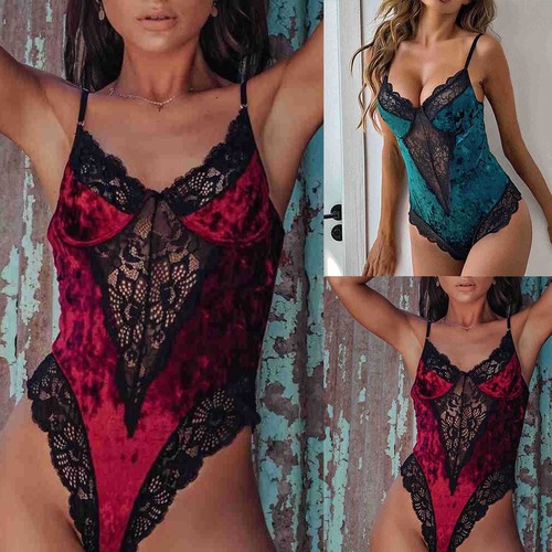 Samt body für damen mit - für,
