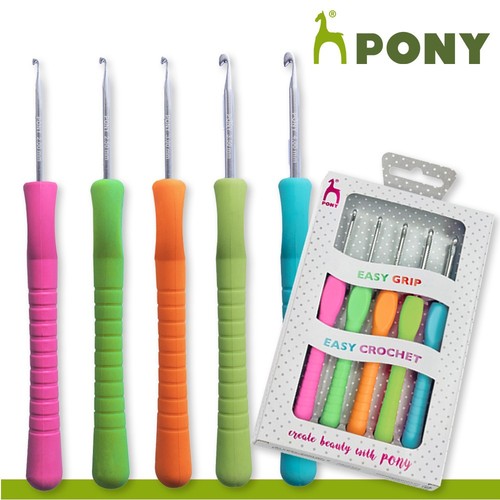 Pony easy grip häkelnadel set - easy,