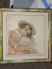 Wunderschönes GOBELIN,Dreaming,43*41 Cm,sehr Feine Knüpfung