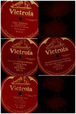 3x ENRICO CARUSO auf Victrola Schellackplatten, Grammophon -Sonderpreis- Set359