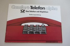 Bedienungsanleitung Deutsche Telekom / Post Comfort Festnetz Telefon " Alpha "