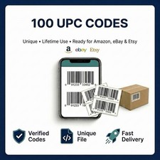 100 UPC Numbers Barcodes Bar