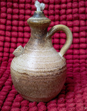 Schöne Öllampe aus Keramik original Handarbeit für die Tafel des Mittelalters