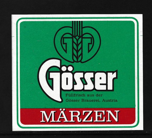 Bier etikette gösser märzen - etikette,