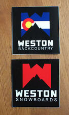 2 Sticker Aufkleber Weston Backcountry Colorado Snowboard Outdoor Ski Mountain