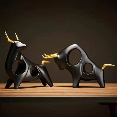 Abstrakte stier skulptur - stier, deko