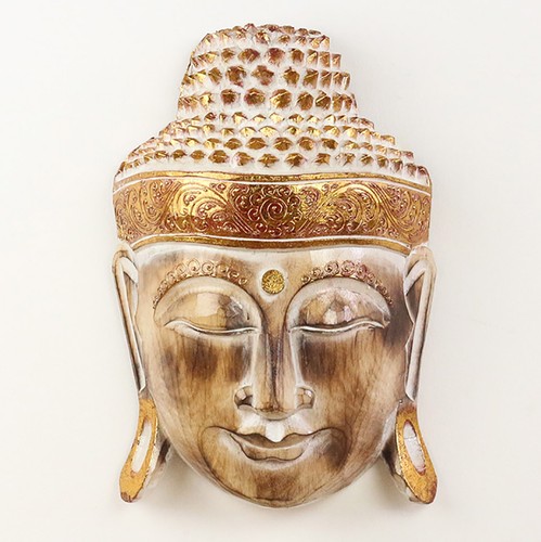 Buddha wand maske hängend - buddha,