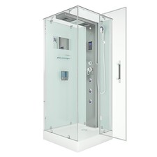 AcquaVapore Dampfdusche Duschtempel Sauna Dusche Duschkabine D38-10R2 90x90cm 