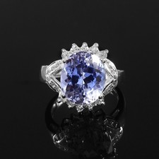 Blauer saphir ring - blauer,