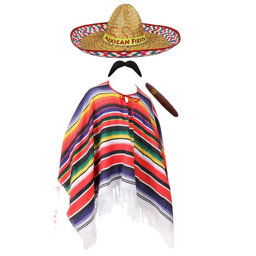 Mexikanischer poncho sombrero - mexikanischer,