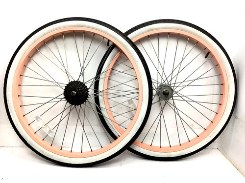 Bicycle pink wheel set - wheel,