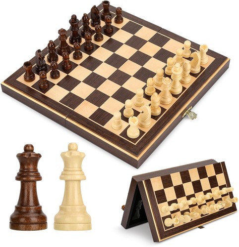 Magnetisches holzschachspiel - magnetisches,