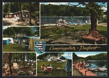 Hünfeld, Partien vom Campingplatz Praforst, Ansichtskarte 