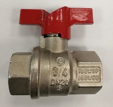 Sirocco Messing Kugelhahn 3/4" DN20 150WSP 600WOG  1012Italy Kugelhahn IG 2er