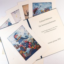 Gerhard Hofmann Künstlermappe 6 Radierungen " Sommernachtstraum " 1992 selten