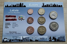 Kursmünzensatz Lettland 2014 Euro € Erstausgabe Münze Satz Eurosatz Set