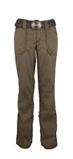 ESPRIT Damen-Hose Cargo Hose verstellbar 100% Baumwolle Gr. 36 Khaki mit Gürtel