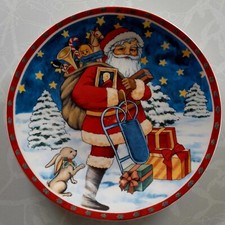 Wandteller Teller Weihnachten Weihnachtsmann Keramik 21 cm