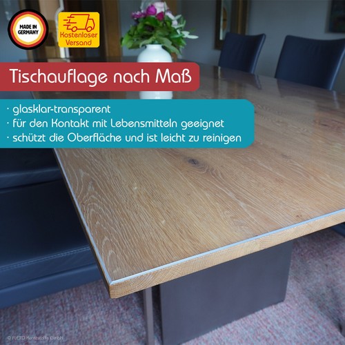 Tischauflage glasklar aus