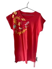 Triumph T-Shirt Damen Sommer Splash Gr. 40/L Rot Casual