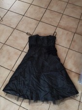 Zero Taft Cocktail Bandeau Kleid Gr 40 Schwarz Prom
